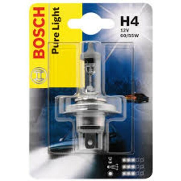

Bosch Pure Light H4 12V 60/55W Лампа галогенная 1 шт.