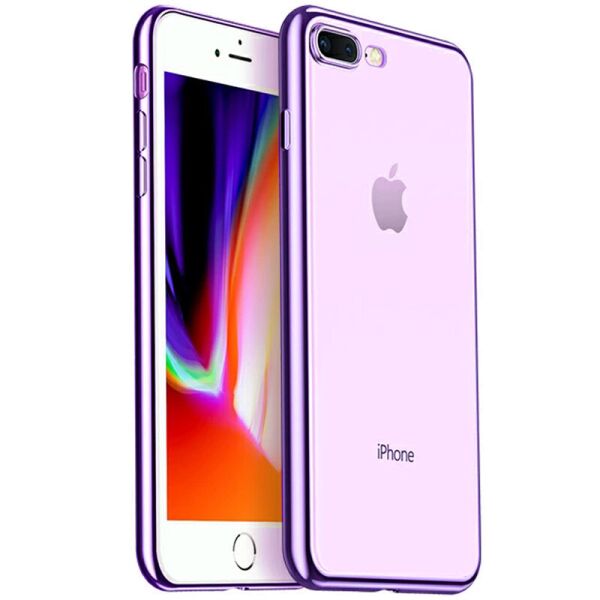 

Прозрачный силиконовый чехол с глянцевой окантовкой Full Camera для Apple iPhone 7 plus/8 plus (5.5) Сиреневый (158666)