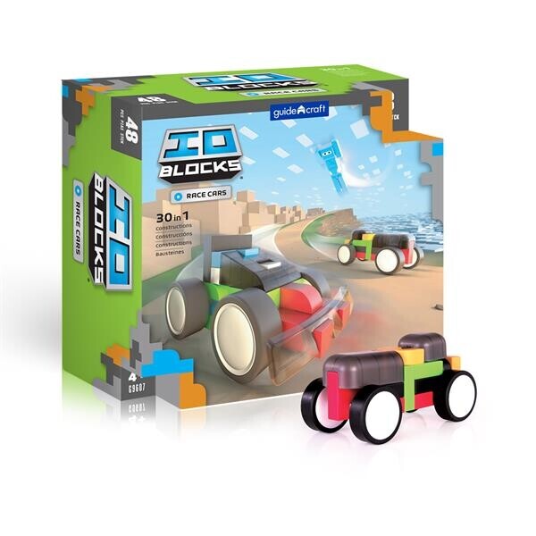 

Конструктор Guidecraft IO Blocks Гоночные машины, 48 деталей (G9607)