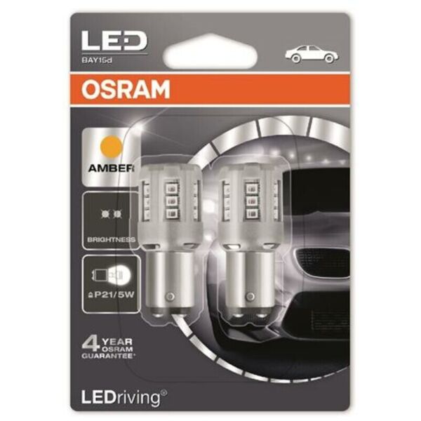 

Osram LED P21/5W BAY15d 2/0.4W Amber Лампа светодиодная 2 шт.