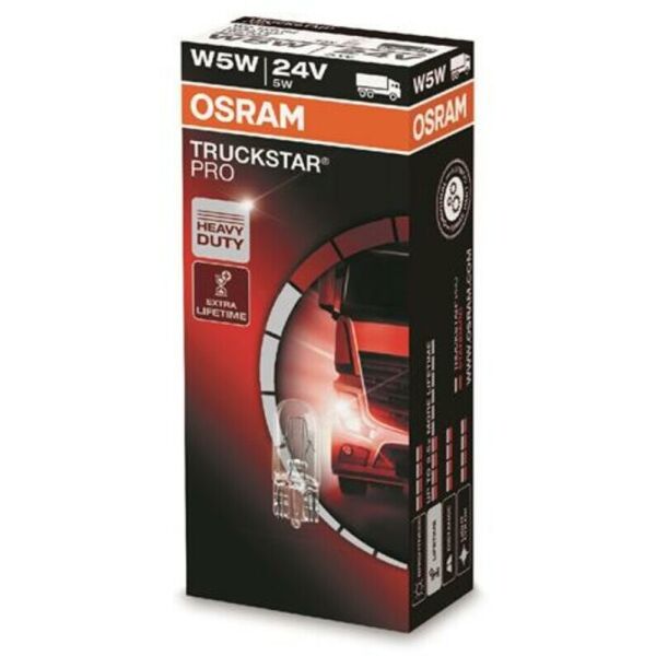 

Osram Truckstar Pro W5W 24V W2,1x9,5d Лампа накаливания 1 шт.