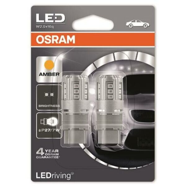 

Osram LED P27/7W 12V W2.5X16q Amber Лампа светодиодная 2 шт.
