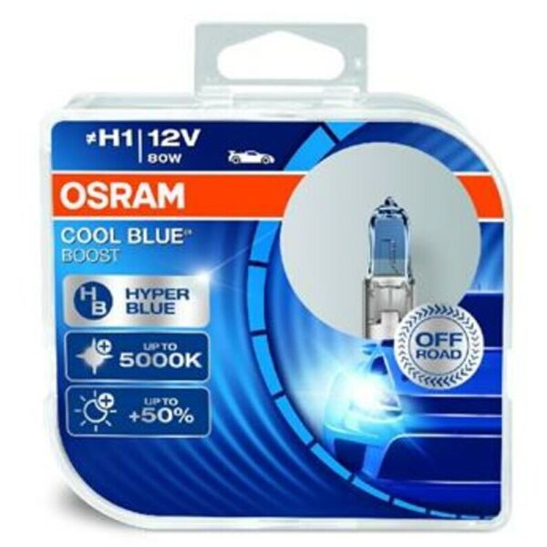 

Osram Cool Blue Boost +50% H1 12V 80W Лампа галогенная 2 шт. Блистер