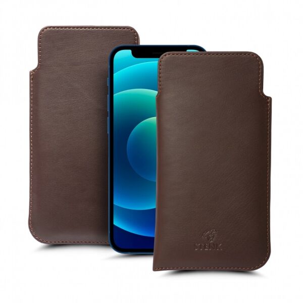 

Футляр Stenk Elegance для Apple iPhone 12 Коричневый