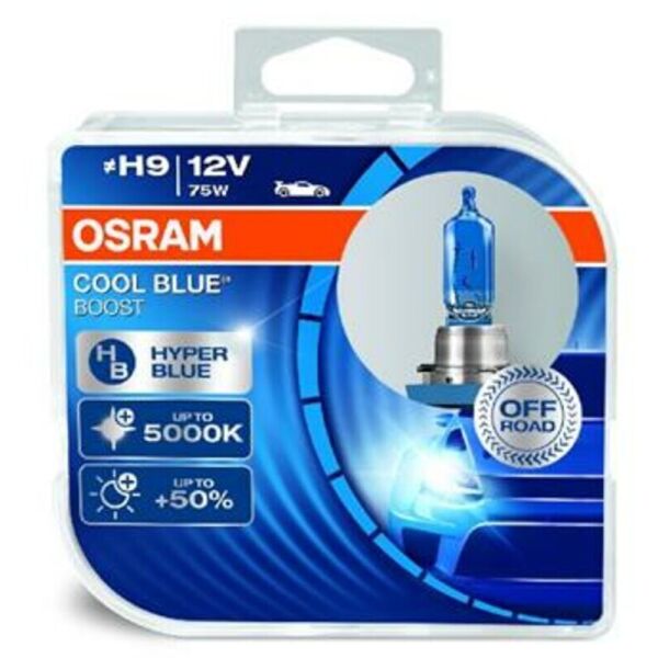 

Osram Cool Blue Boost +50% H9 12V 75W Лампа галогенная 2 шт. Блистер