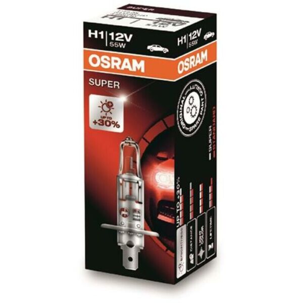 

Osram Super +30% H1 12V 55W Лампа галогенная 1 шт.