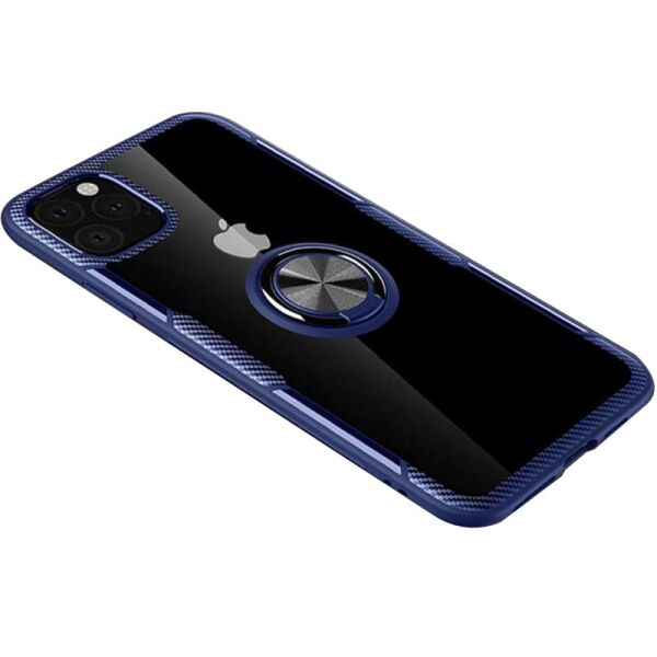 

TPU+PC чехол Deen CrystalRing for Magnet (opp) для Apple iPhone 11 Pro Max (6.5'') Бесцветный / Темно-синий (2361077)