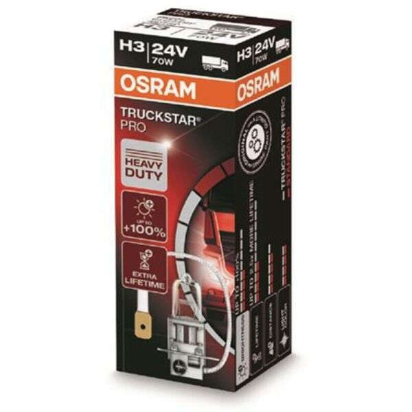 

Osram Truckstar Pro +100% H3 24V 70W Лампа галогенная 1 шт.