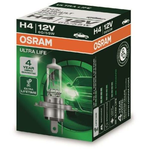 

Osram Ultra Life H4 12V 60/55W Лампа галогенная 1 шт.