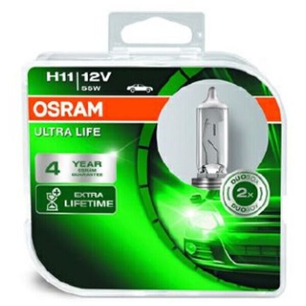 

Osram Ultra Life H11 12V 55W Лампа галогенная 2 шт. Блистер