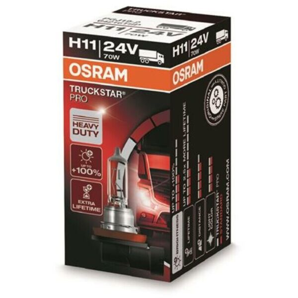 

Osram Truckstar Pro +100% H11 24V 70W Лампа галогенная 1 шт.