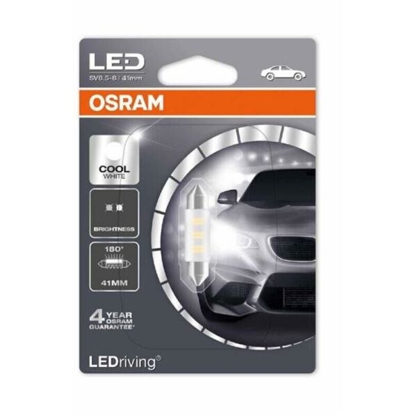 

Osram LED C5W 41 мм SV8,5-8 0.5W Cool White Лампа светодиодная 1 шт.