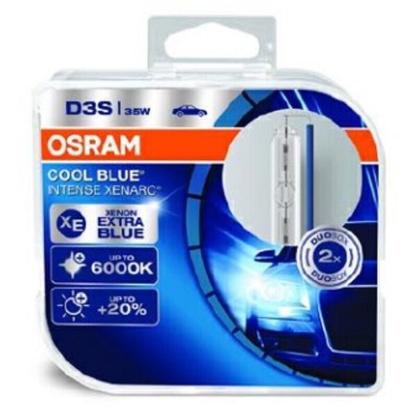 

Osram Cool Blue Intense Xenarc +20% D3S 35W Лампа ксеноновая 2 шт. Блистер
