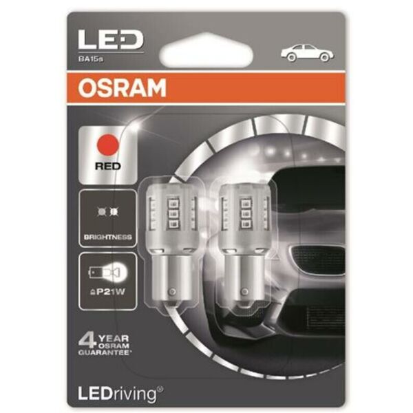 

Osram LED P21W BA15s 2W Red Лампа светодиодная 2 шт.
