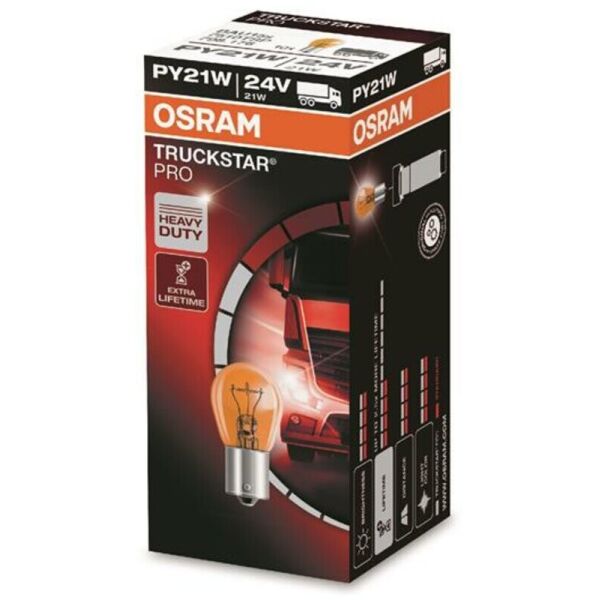 

Osram Truckstar Pro PY21W 24V BAU15s Лампа накаливания 1 шт.