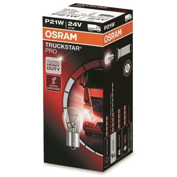 

Osram Truckstar Pro P21W 24V BA15s Лампа накаливания 1 шт.