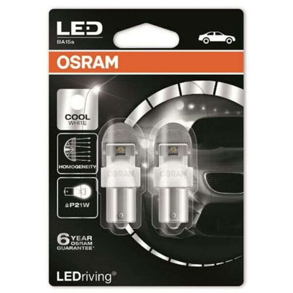 

Osram LED Premium P21W 2W BA15s Cool White Лампа светодиодная 2 шт.