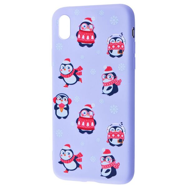 

TPU чехол WAVE Fancy для Apple iPhone XS Max (6.5'') Penguins / Light purple (156096)