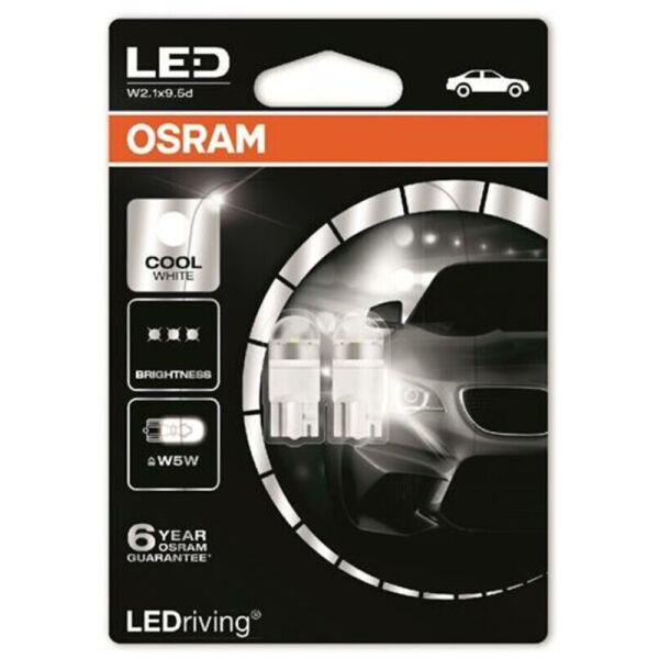

Osram LED Premium W5W 12V W2,1X9,5d Cool White Лампа светодиодная 2 шт.