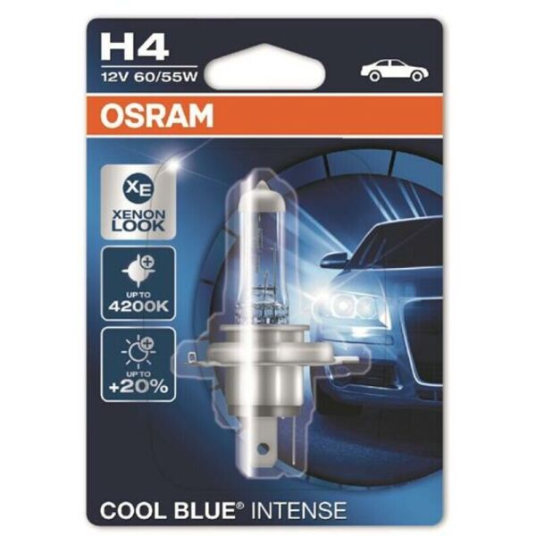 

Osram Cool Blue Intense H4 12V 60/55W Лампа галогенная 1 шт. Блистер