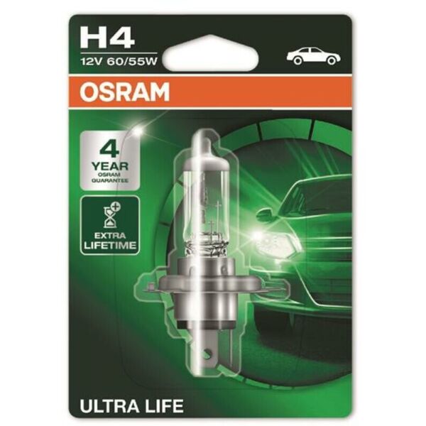 

Osram Ultra Life H4 12V 60/55W Лампа галогенная 1 шт. Блистер