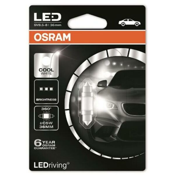 

Osram LED Premium C10W 36 мм SV8,5-8 1W Cool White Лампа светодиодная 1 шт.