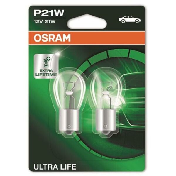 

Osram Ultra Life P21W 12V BA15s Лампа накаливания 2 шт. Блистер