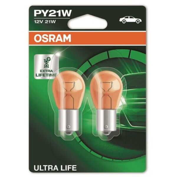 

Osram Ultra Life PY21W 12V BAU15s Лампа накаливания 2 шт. Блистер