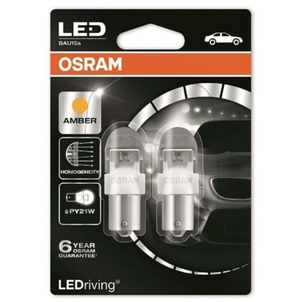 

Osram LED Premium PY21W 2W BAU15s Amber Лампа светодиодная 2 шт.