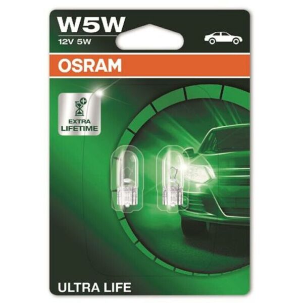 

Osram Ultra Life W5W 12V W2,1X9,5D Лампа накаливания 2 шт. Блистер