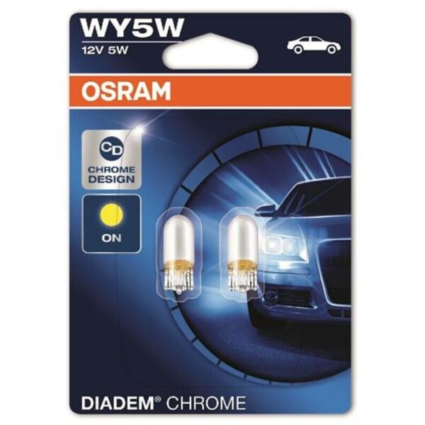 

Osram Diadem Chrome WY5W 12V W2,1X9,5D Лампа накаливания 2 шт. Блистер