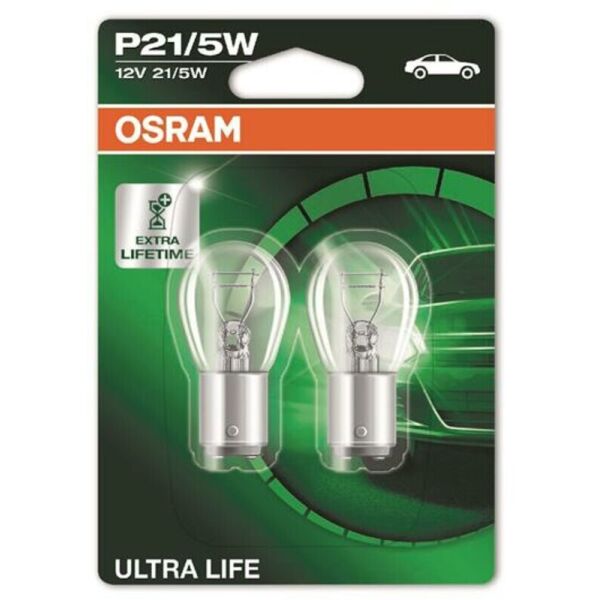 

Osram Ultra Life P21/5W 12V BAY15d Лампа накаливания 2 шт. Блистер