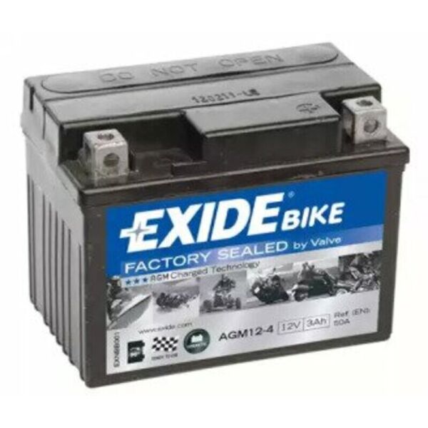 

Автомобильный аккумулятор Exide Bike AGM Ready 3 Ah 12 V 50 A (-+, R)