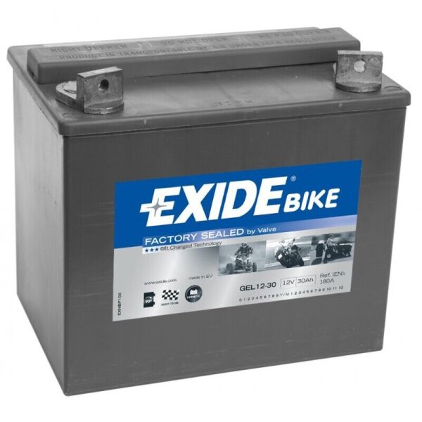 

Автомобильный аккумулятор Exide Bike GEL 30 Ah 12 V 180 A (+-, L)