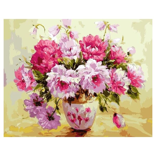 

Картина по номерам. Rainbow ArtПионы в вазе GX9389-RA