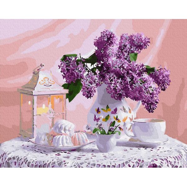 

Картина по номерам. Rainbow ArtСиреневое чаепитие GX30788-RA