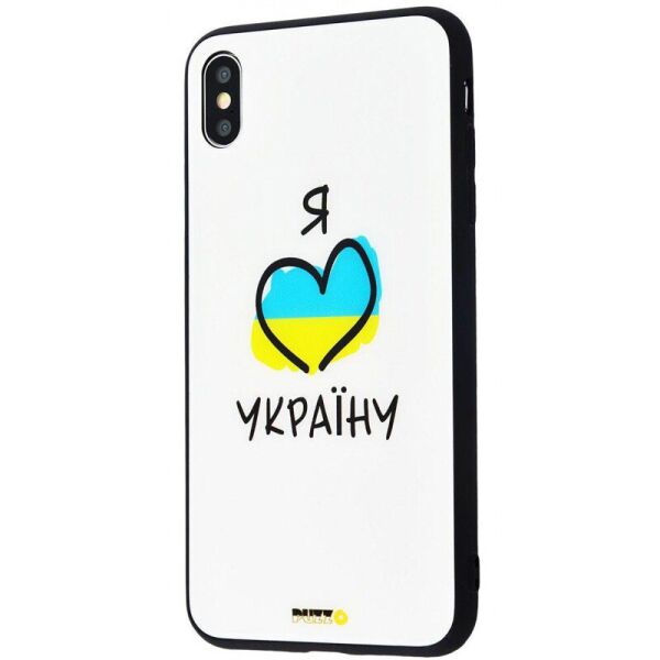 

TPU+Glass чехол Mad series для Apple iPhone X (5.8") / XS (5.8") Я люблю Украину (is_00000028791_4)