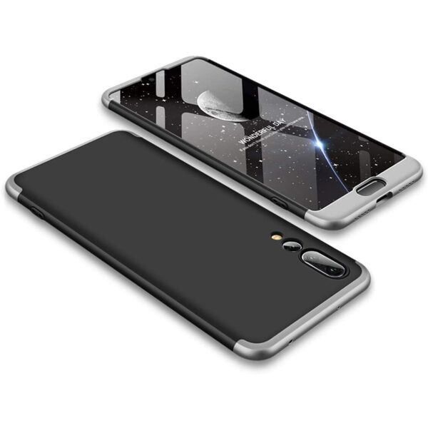 

Пластиковая накладка GKK LikGus 360 градусов (opp) для Huawei P20 Pro Черный / Серебряный (is_00000035884_8)