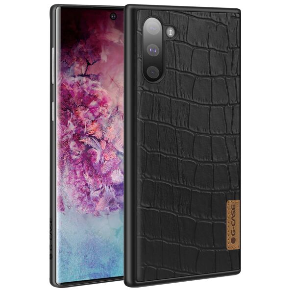 Кожаная накладка G-Case Crocodile Dark series для Samsung Galaxy Note 10 Черный (is_00000032043_1)
