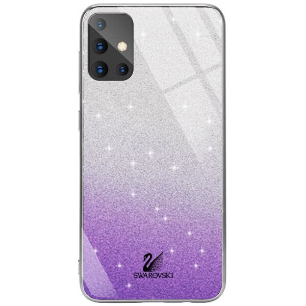 

TPU+Glass чехол Swarovski для Samsung Galaxy A51 Фиолетовый (is_00000034429_6)