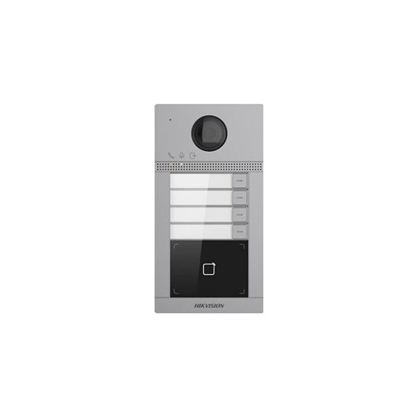 

2 Мп IP вызывная панель на 4 абонента c ИК подсветкой и Wi-Fi Hikvision DS-KV8413-WME1/Flush