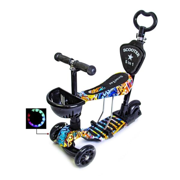 

Самокат Scooter Graffiti 5in1 черный 1617629379
