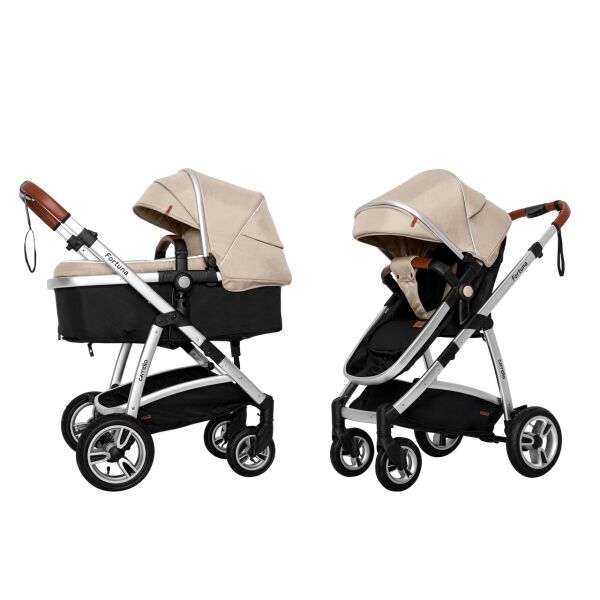 

Коляска универсальная Carrello Fortuna CRL-9001/1 Peanut Beige 2в1