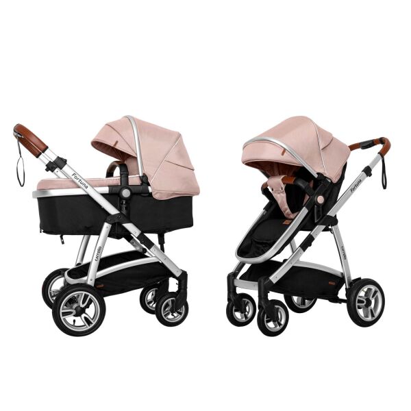 

Коляска универсальная Carrello Fortuna CRL-9001/1 Coral Pink 2в1