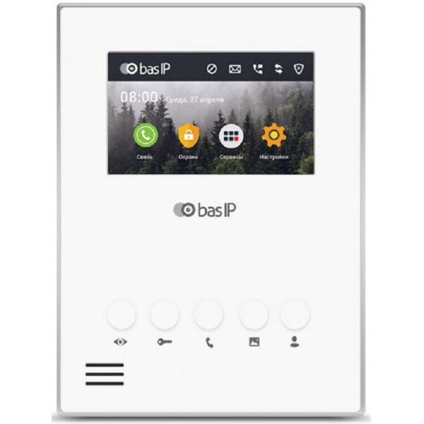 

IP видеодомофон Bas-IP AU-04LA White