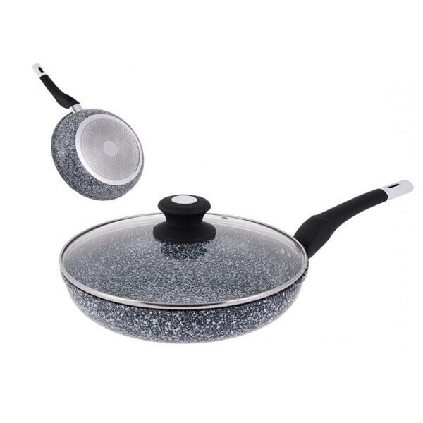 

Сковорода Unique UN-5113 20 см с крышкой Серый