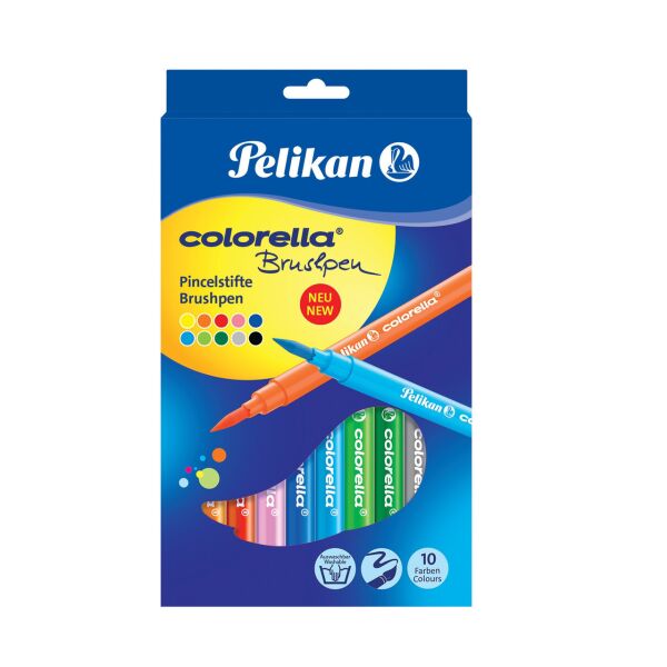 

Ручки-пензлики Pelikan Colorella Super Brush 10 кольорів