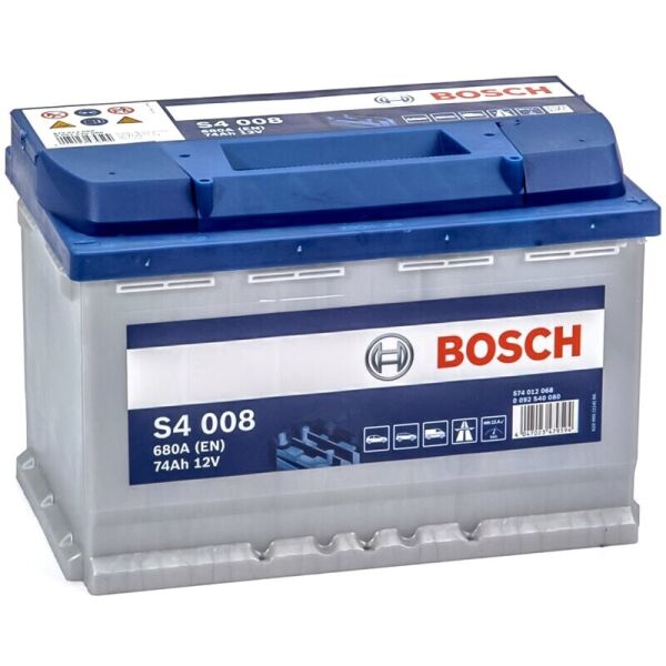 

Автомобильный аккумулятор Bosch S4 008 Silver 74 Ah 680 A (0092S40080)