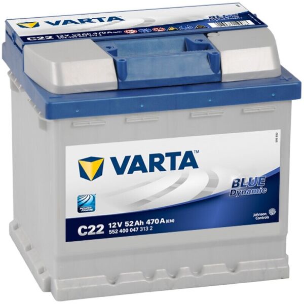 

Автомобильный аккумулятор Varta Blue Dynamic C22 52 A-h 470 A (552400047)