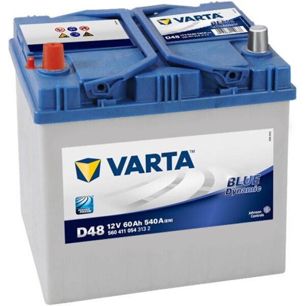 

Автомобильный аккумулятор Varta Blue Dynamic D48 60 A-h 540 A Asia, (560411054)